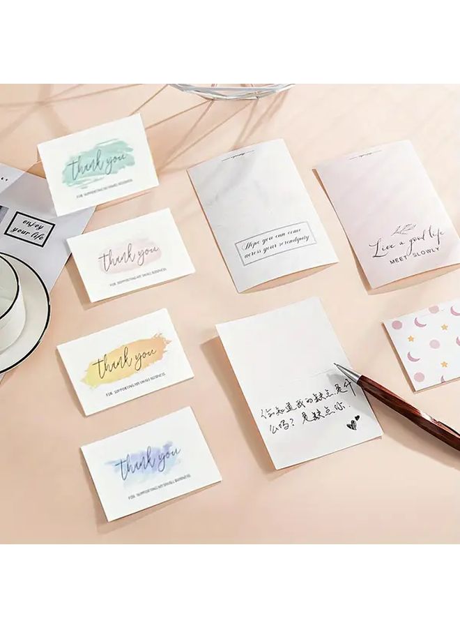 Pink Thank You Cards 100pcs Elegant Cursive Design For Business Banquet Wedding Party Gift - Image 5